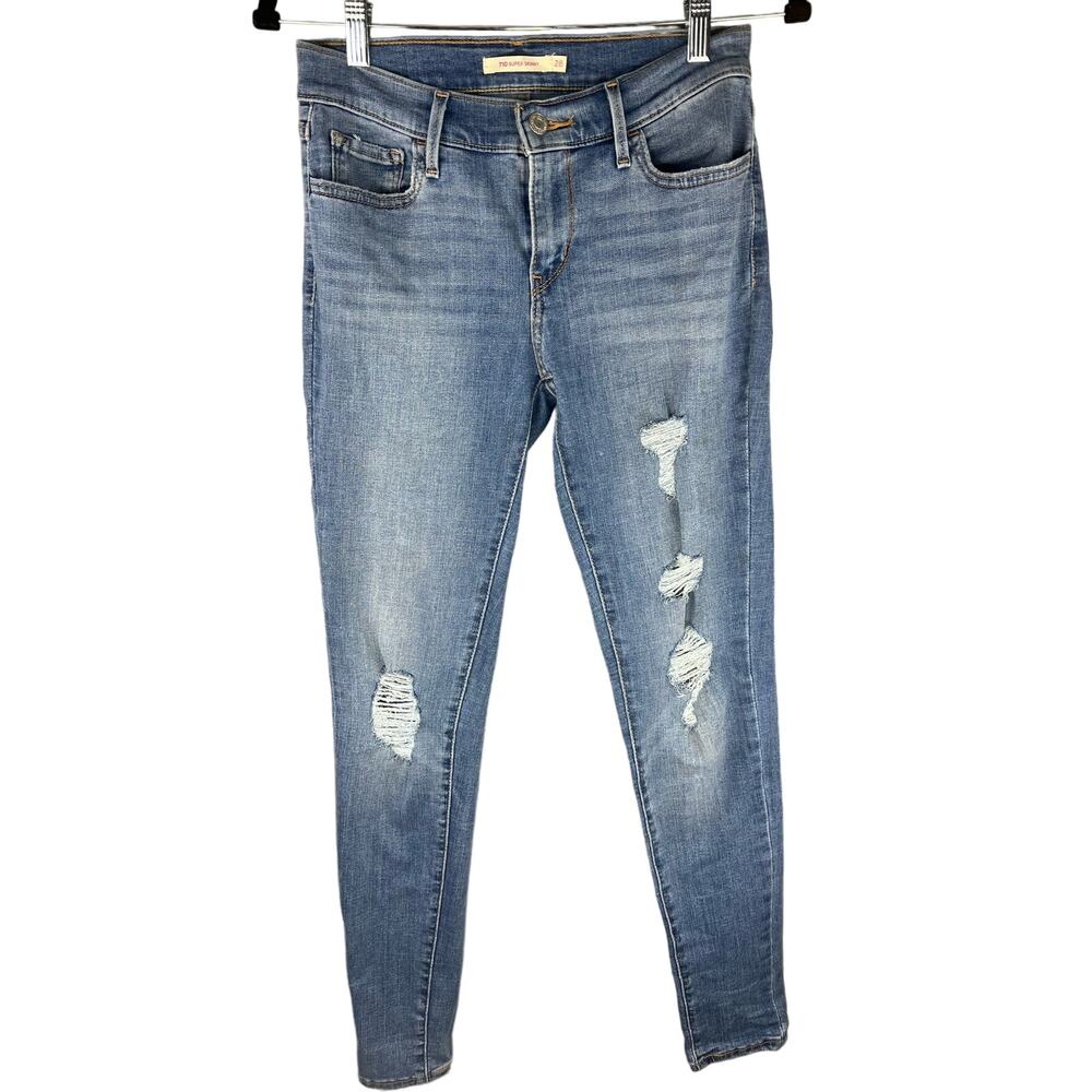 Levi’s 710 super skinny Jean medium wash sz 28